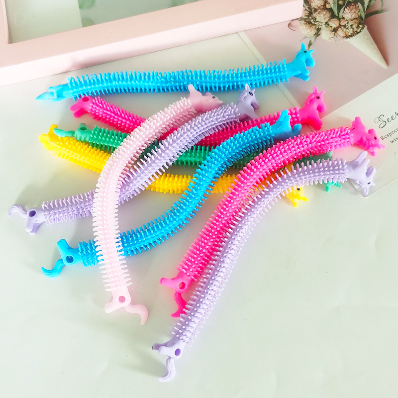 Unicorn Lala Children&#039;s Decompression Soft Glue Toy Bracelet Vent Noodles Unicorn Horse TPR Tension Elastic String