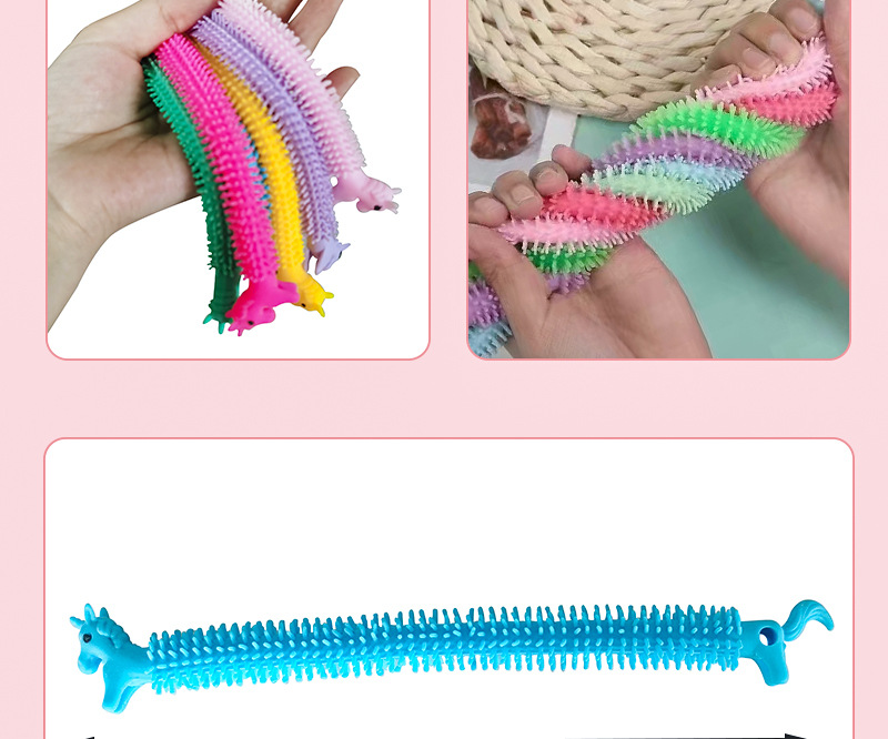 Unicorn Lala Children's Decompression Soft Glue Toy Bracelet Vent Noodles Unicorn Horse TPR Tension Elastic String Unicorn Lala Children's Decompression Soft Glue Toy Bracelet Vent Noodles Unicorn Horse TPR Tension Elastic String