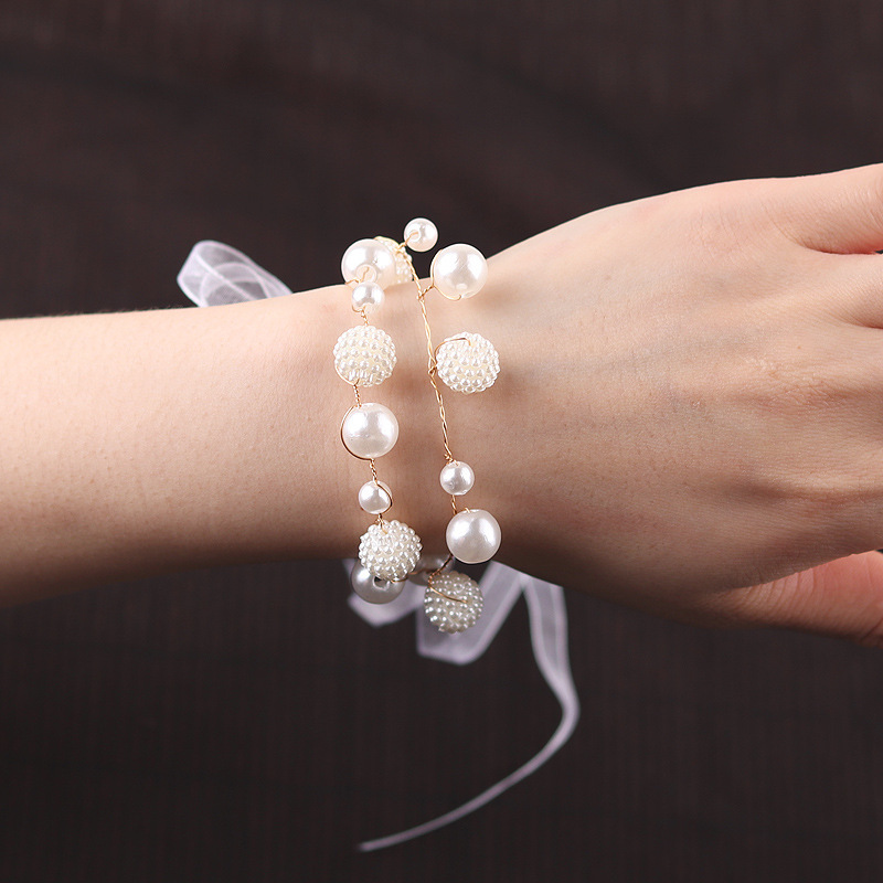 Flower Children Dance Wedding Supplies Gift Korean Mori Style Bride Wrist Flower Bridesmaid Sisters Group Bracelet