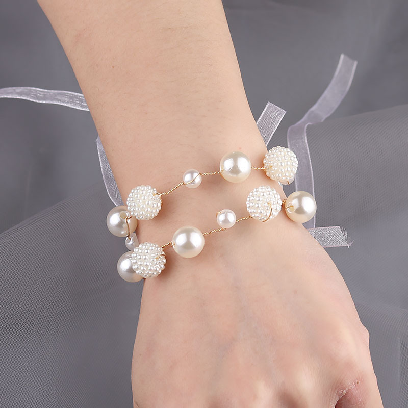 Flower Children Dance Wedding Supplies Gift Korean Mori Style Bride Wrist Flower Bridesmaid Sisters Group Bracelet