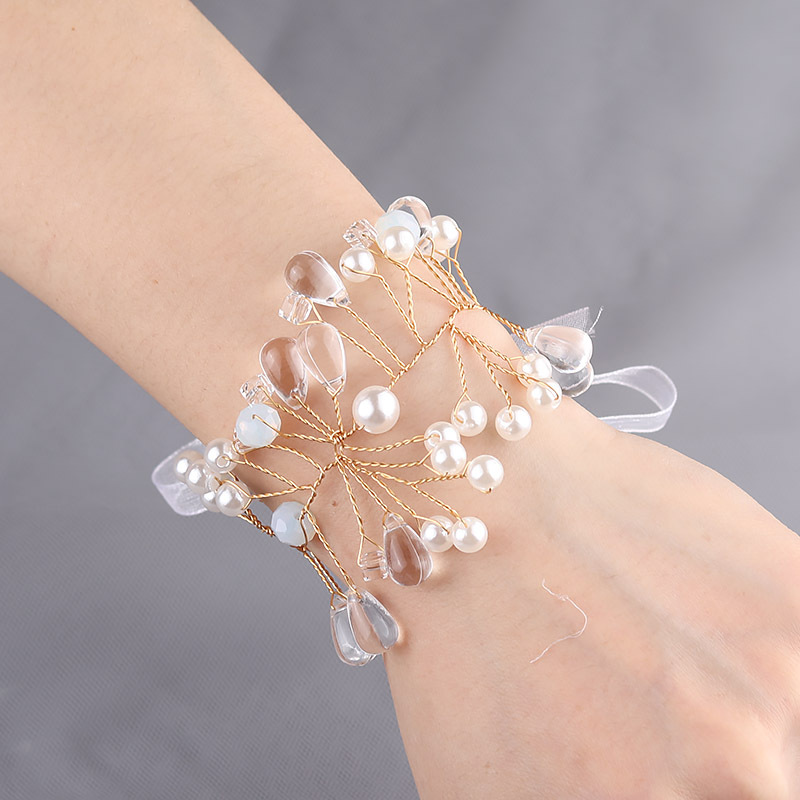 Flower Children Dance Wedding Supplies Gift Korean Mori Style Bride Wrist Flower Bridesmaid Sisters Group Bracelet