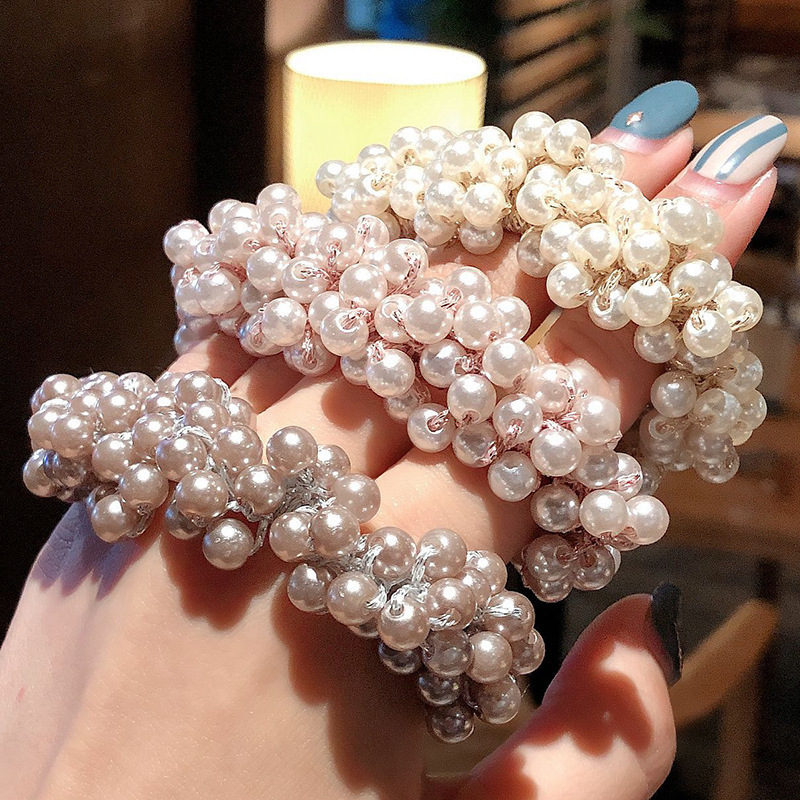 Handmade Beaded Pearl Headband 2020 Korean Style Internet Celebrity Personalized Hairband Bracelet DualUse Headband