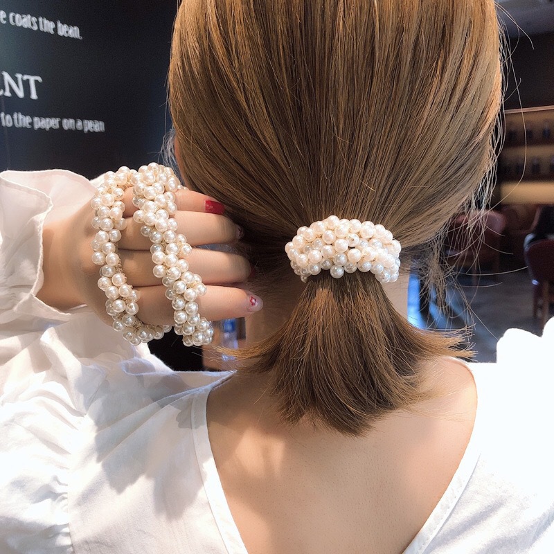 Handmade Beaded Pearl Headband 2020 Korean Style Internet Celebrity Personalized Hairband Bracelet DualUse Headband