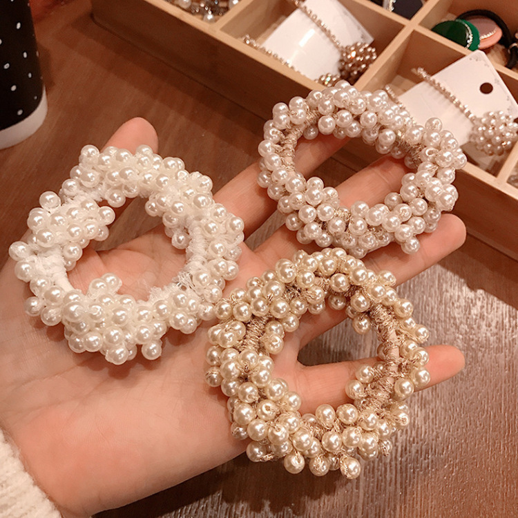 Handmade Beaded Pearl Headband 2020 Korean Style Internet Celebrity Personalized Hairband Bracelet DualUse Headband
