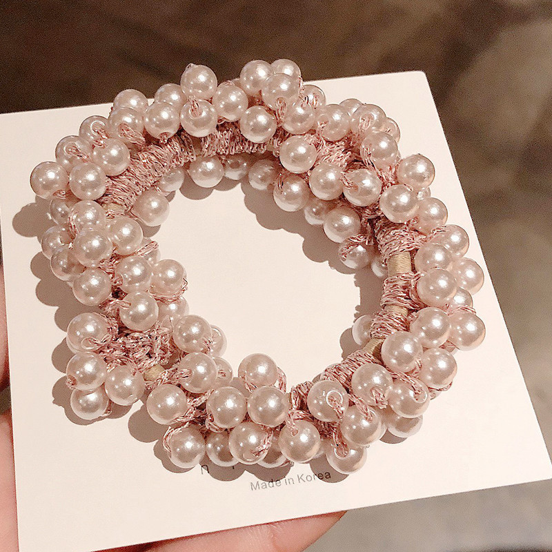 Handmade Beaded Pearl Headband 2020 Korean Style Internet Celebrity Personalized Hairband Bracelet DualUse Headband