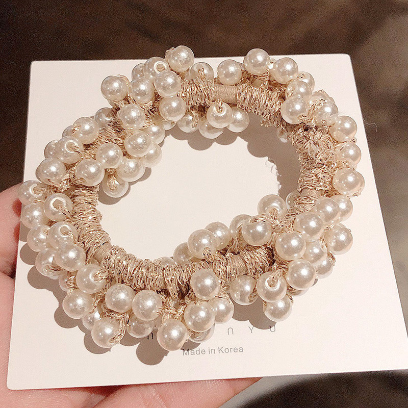 Handmade Beaded Pearl Headband 2020 Korean Style Internet Celebrity Personalized Hairband Bracelet DualUse Headband