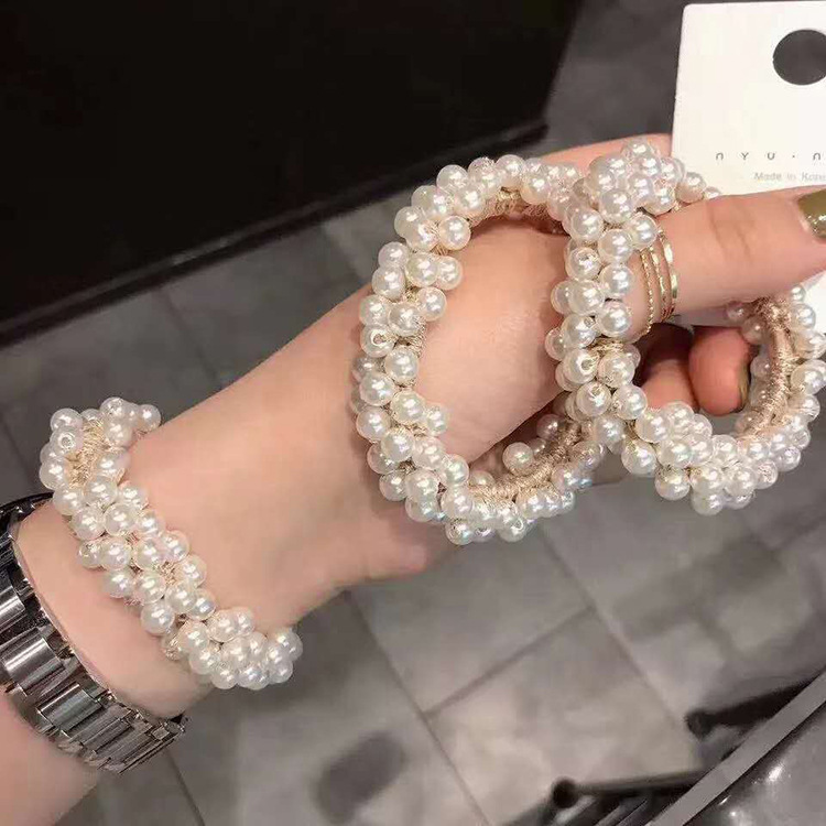 Handmade Beaded Pearl Headband 2020 Korean Style Internet Celebrity Personalized Hairband Bracelet DualUse Headband
