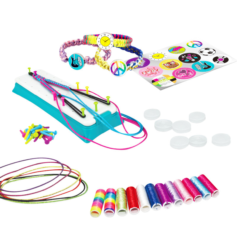 Cross-Border Hot Selling Friendship Carrying Strap Woven Toys Children&#039;s Handmade DIY Stretch Carrying Strap Bracelet Making Set