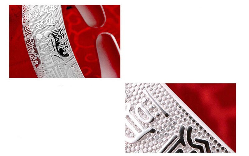 36G Pure Silver 999 Pure Silver/Sterling Silver Wanfu Bracelet Smooth Opening Silver Fu Bracelet Bracelet 36G Pure Silver 999 Pure Silver/Sterling Silver Wanfu Bracelet Smooth Opening Silver Fu Bracelet Bracelet