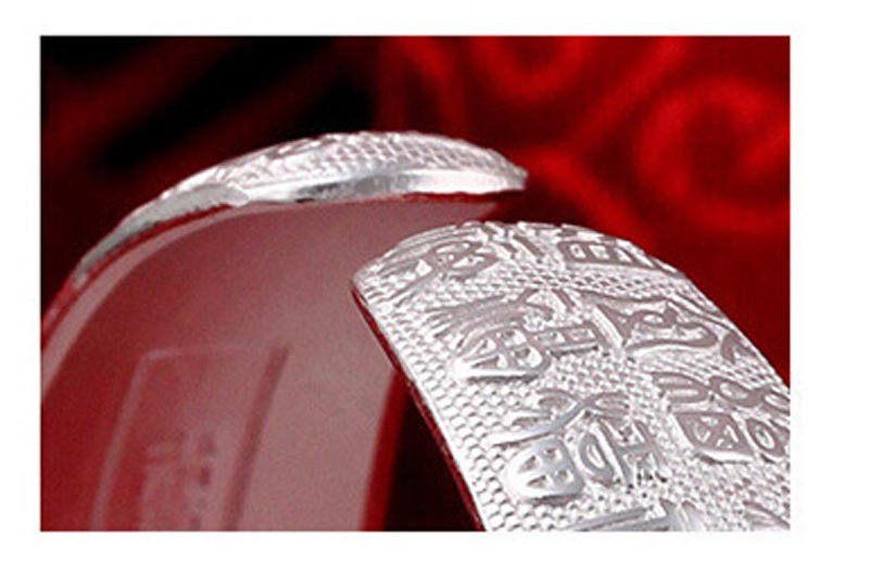 36G Pure Silver 999 Pure Silver/Sterling Silver Wanfu Bracelet Smooth Opening Silver Fu Bracelet Bracelet 36G Pure Silver 999 Pure Silver/Sterling Silver Wanfu Bracelet Smooth Opening Silver Fu Bracelet Bracelet