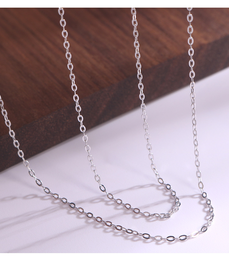 Hongxin Sterling Silver Twisted Cauliflower Necklace Bracelet Box Starry Sky Side Water Wave Cross Accessories Bare Necklace Wholesale