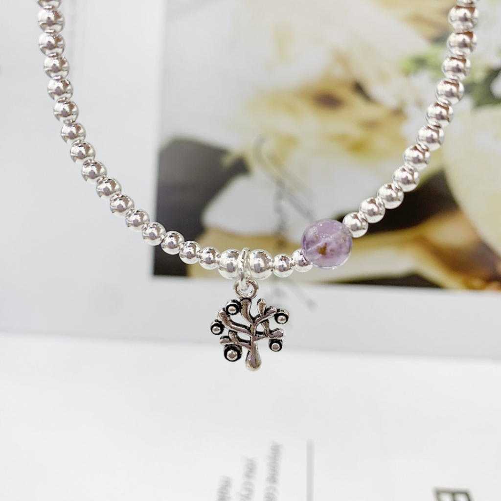 Strawberry Crystal silver bracelet, simple and elegant fashion, quality assurance, welcome to shop