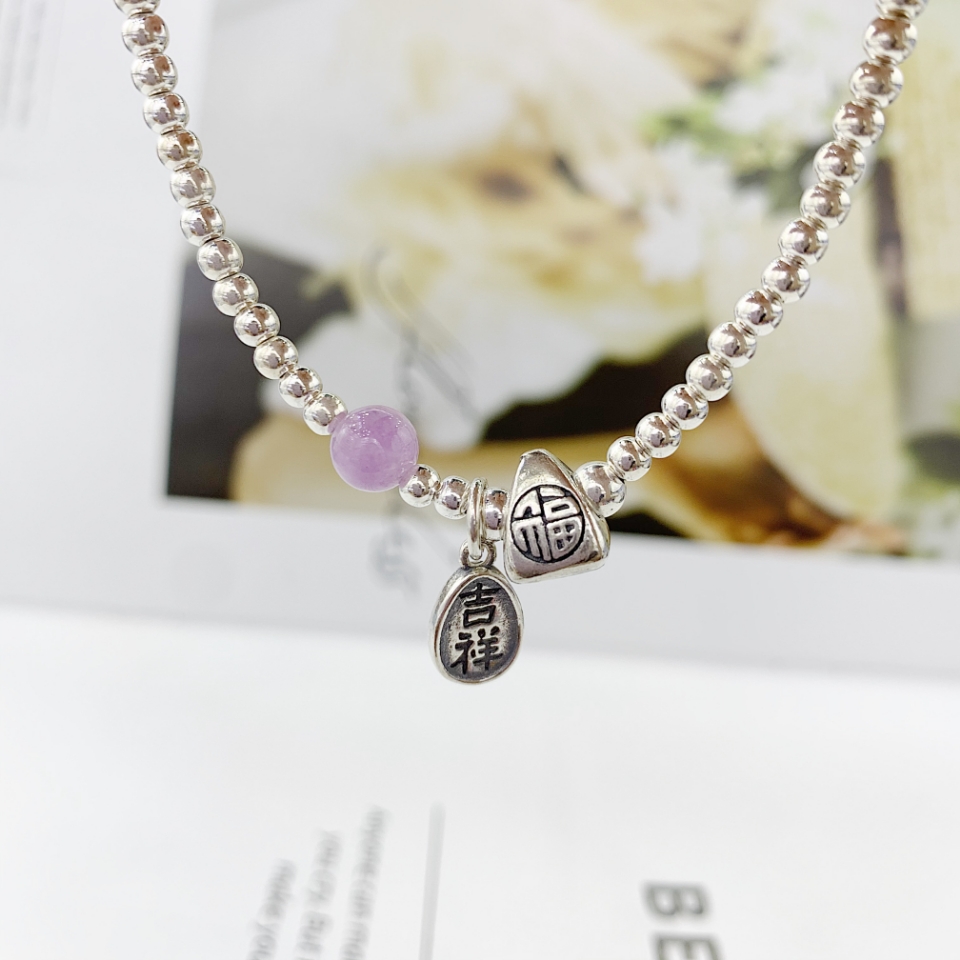 Strawberry Crystal silver bracelet, simple and elegant fashion, quality assurance, welcome to shop
