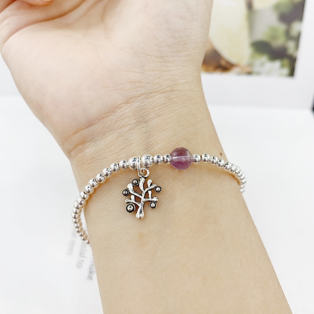 Strawberry Crystal silver bracelet, simple and elegant fashion, quality assurance, welcome to shop