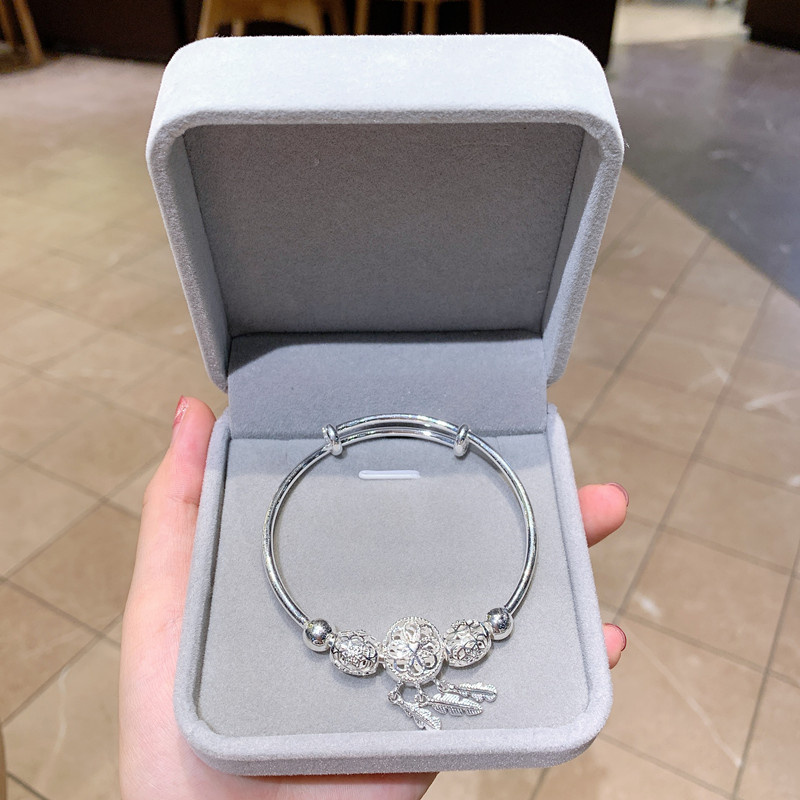 Silver Accessories Dreamcatcher 999 Silver Bracelet Female Mori Style Vintage Sterling Silver Bracelet Student All-Match