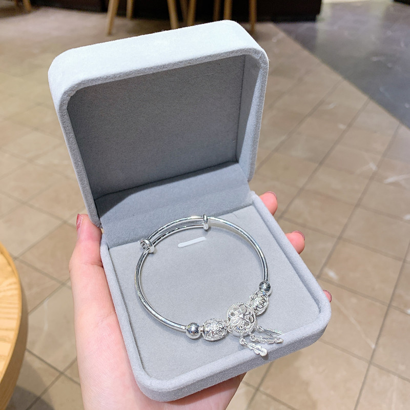Silver Accessories Dreamcatcher 999 Silver Bracelet Female Mori Style Vintage Sterling Silver Bracelet Student All-Match Silver Accessories Dreamcatcher 999 Silver Bracelet Female Mori Style Vintage Sterling Silver Bracelet Student All-Match