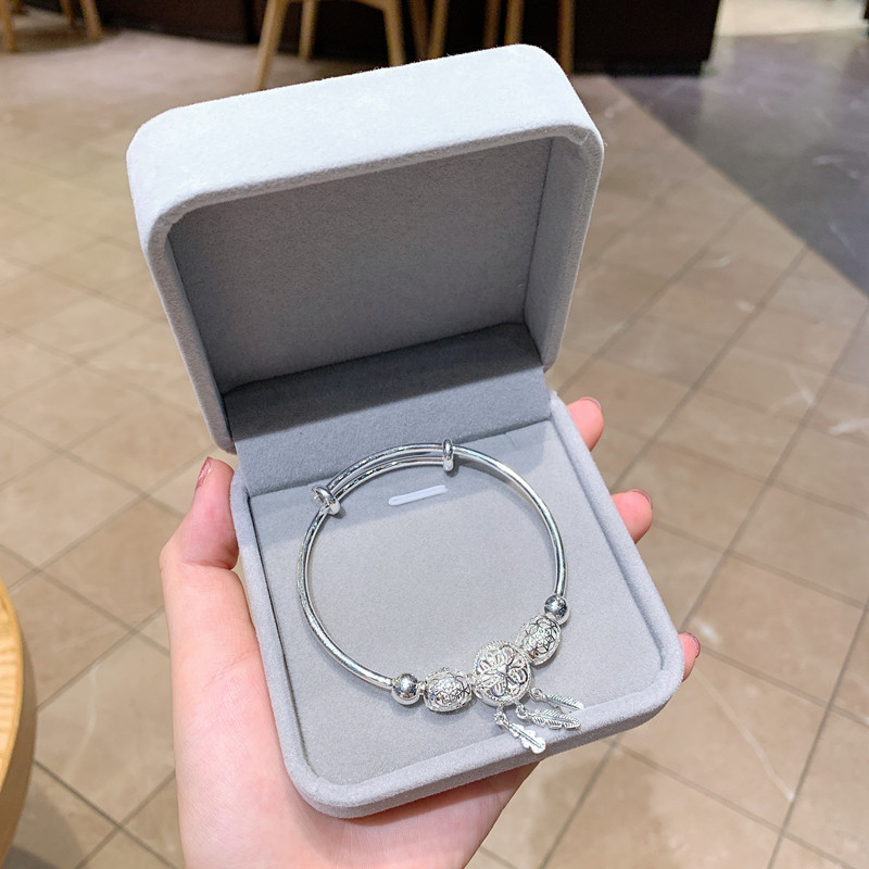 Silver Accessories Dreamcatcher 999 Silver Bracelet Female Mori Style Vintage Sterling Silver Bracelet Student All-Match