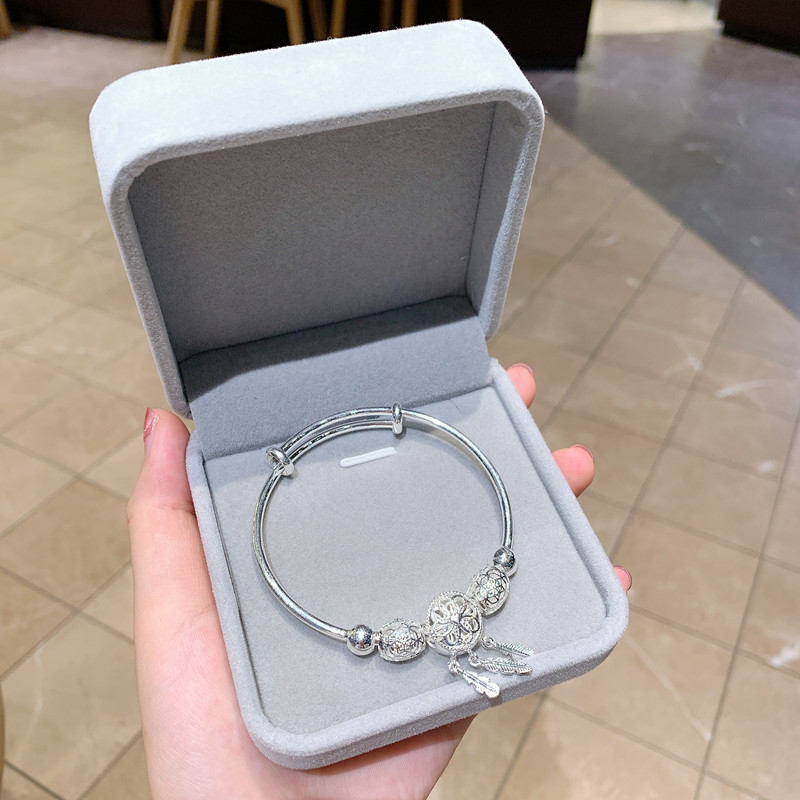 Silver Accessories Dreamcatcher 999 Silver Bracelet Female Mori Style Vintage Sterling Silver Bracelet Student All-Match Silver Accessories Dreamcatcher 999 Silver Bracelet Female Mori Style Vintage Sterling Silver Bracelet Student All-Match