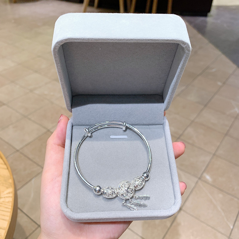 Silver Accessories Dreamcatcher 999 Silver Bracelet Female Mori Style Vintage Sterling Silver Bracelet Student All-Match Silver Accessories Dreamcatcher 999 Silver Bracelet Female Mori Style Vintage Sterling Silver Bracelet Student All-Match