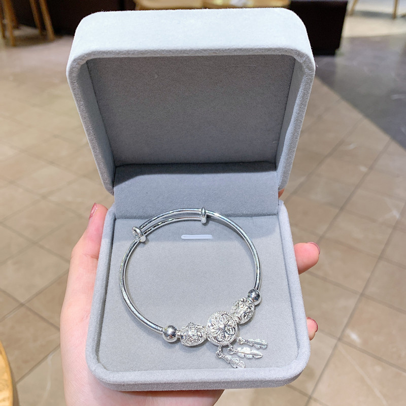 Silver Accessories Dreamcatcher 999 Silver Bracelet Female Mori Style Vintage Sterling Silver Bracelet Student All-Match Silver Accessories Dreamcatcher 999 Silver Bracelet Female Mori Style Vintage Sterling Silver Bracelet Student All-Match