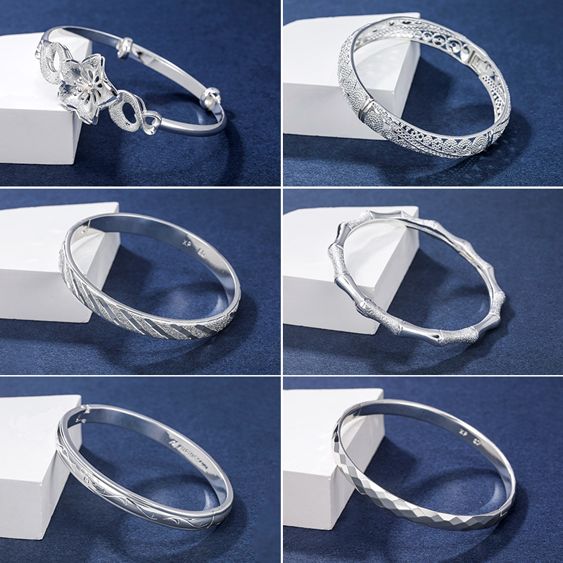 Xuping Jewelry Push-Pull Glossy Dragon and Phoenix Bracelet Female Cooperized Silver Bracelet High Sense Mother&#039;s Day Gift to Give Mom