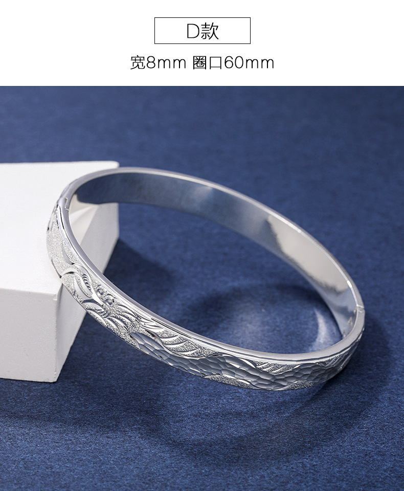 Xuping Jewelry Push-Pull Glossy Dragon and Phoenix Bracelet Female Cooperized Silver Bracelet High Sense Mother's Day Gift to Give Mom