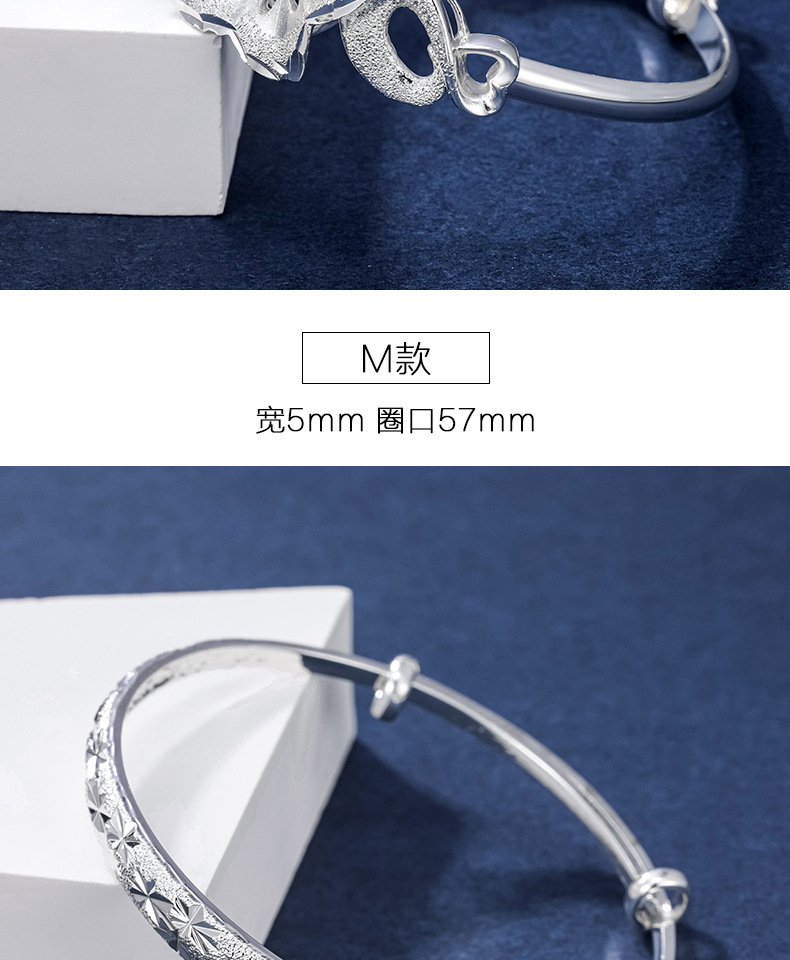 Xuping Jewelry Push-Pull Glossy Dragon and Phoenix Bracelet Female Cooperized Silver Bracelet High Sense Mother's Day Gift to Give Mom