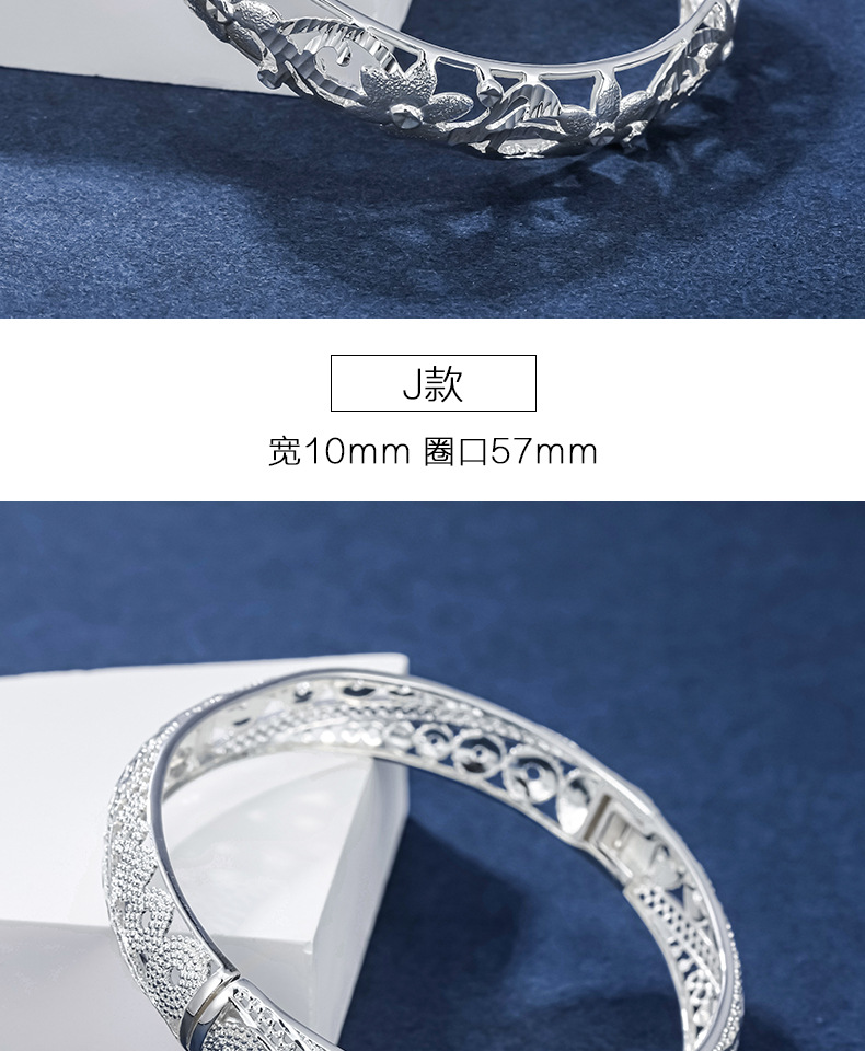 Xuping Jewelry Push-Pull Glossy Dragon and Phoenix Bracelet Female Cooperized Silver Bracelet High Sense Mother's Day Gift to Give Mom