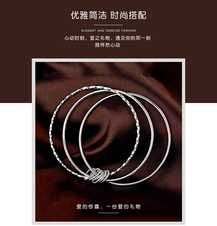 Meet Sansheng Sanshi Silver Bracelet S999 Foot Silver Network Red Live Broadcast Generation Sterling Silver Bracelet Women's Valentine's Day Gift