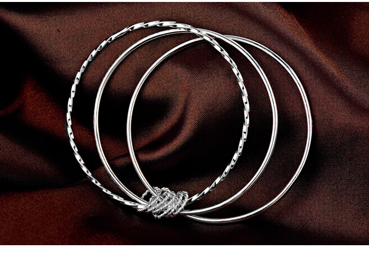 Meet Sansheng Sanshi Silver Bracelet S999 Foot Silver Network Red Live Broadcast Generation Sterling Silver Bracelet Women's Valentine's Day Gift