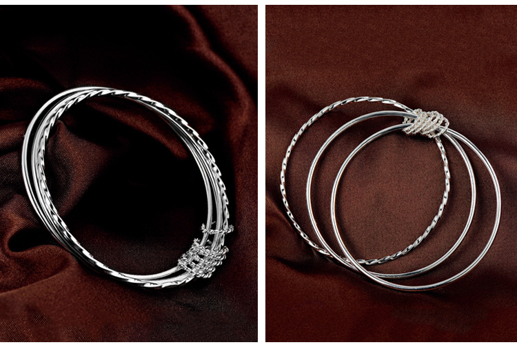 Meet Sansheng Sanshi Silver Bracelet S999 Foot Silver Network Red Live Broadcast Generation Sterling Silver Bracelet Women's Valentine's Day Gift