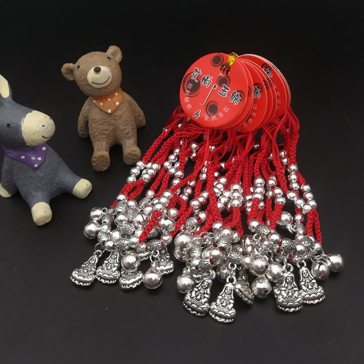 A1524 Imitation Silver Bell Red Rope Bracelet Jewelry Jewelry Yiwu 2 Yuan Two Yuan Shop Supplies for Stall and Night Market Wholesale