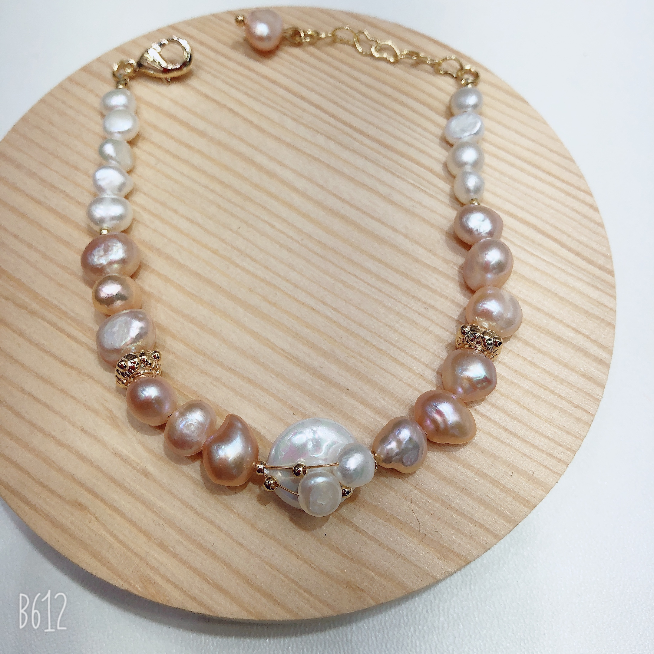 Natural Original Design Pearl Domestic Bracelet This Year&#039;s Most Popular Purple Crystal Head 14K Real Gold Bracelet