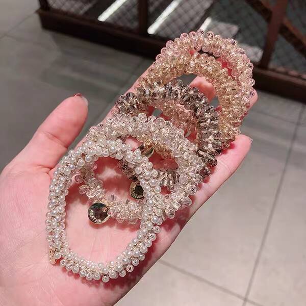 Korea East Gate Headband Simple hair Rope Crystal bracelet Rubber Band Pearl Tag Hair Ring Small Bracelet Headband Korea East Gate Headband Simple hair Rope Crystal bracelet Rubber Band Pearl Tag Hair Ring Small Bracelet Headband