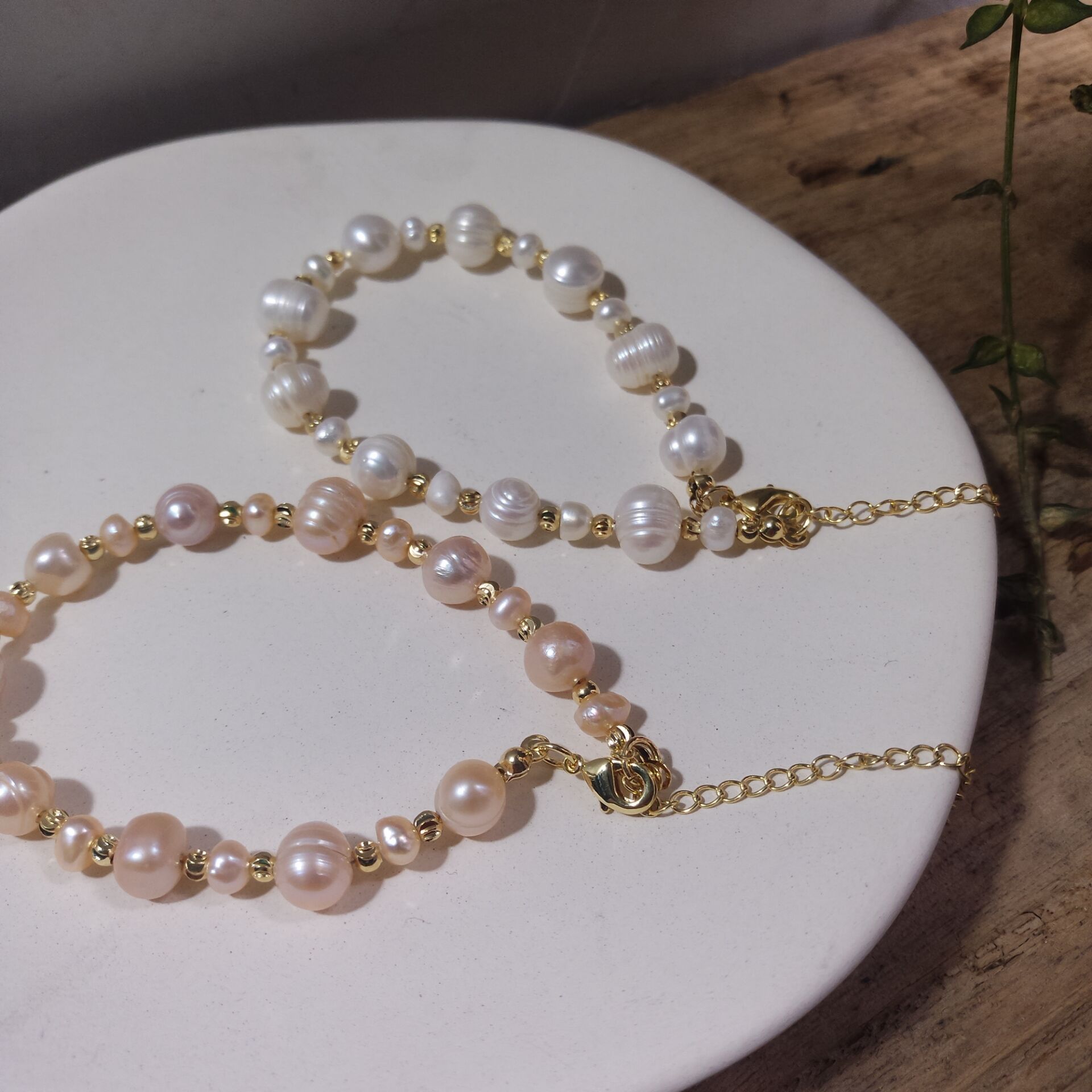 Baroque Style Pearl Bracelet Texture Spring and Summer American 14K Gilded Natural Pearl Pearl Bracelet Baroque Style Pearl Bracelet Texture Spring and Summer American 14K Gilded Natural Pearl Pearl Bracelet