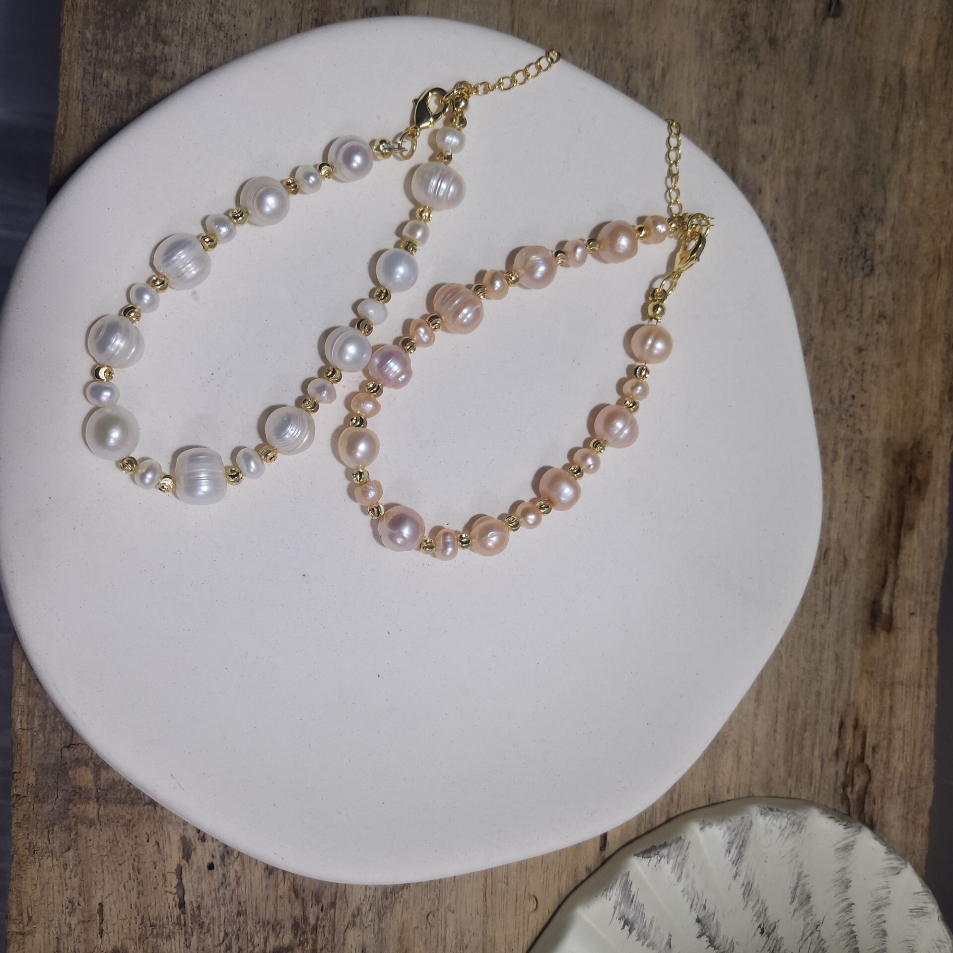 Baroque Style Pearl Bracelet Texture Spring and Summer American 14K Gilded Natural Pearl Pearl Bracelet Baroque Style Pearl Bracelet Texture Spring and Summer American 14K Gilded Natural Pearl Pearl Bracelet