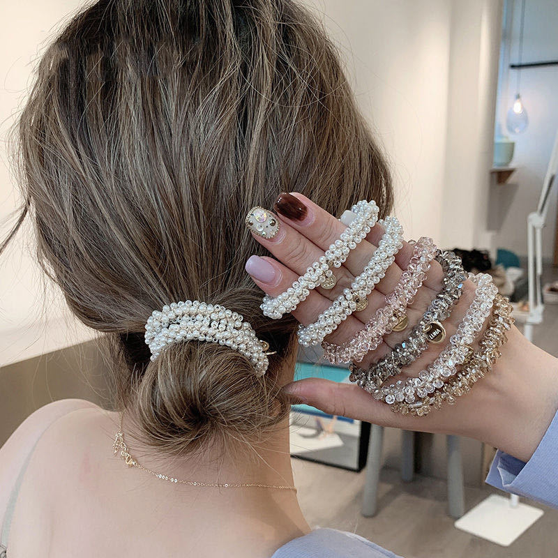 Korean Style Vintage Pearl Headband Simple Temperamental Bracelet Dual-Use Instafamousrubber Band Hair-Binding Crystal Hair Tie Sweet Headwear Korean Style Vintage Pearl Headband Simple Temperamental Bracelet Dual-Use Instafamousrubber Band Hair-Binding Crystal Hair Tie Sweet Headwear