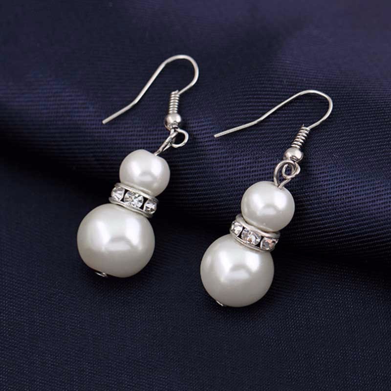 Pearl Necklace Earring Bracelet Set Three-Piece Set Europe And America Cross Border Personality Pearl Clavicle Necklace Ornament Set