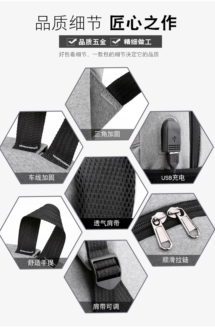 Cross-Border New Arrival Backpack Men's Business Computer Backpack Leisure Schoolbag Three-Piece Korean Style Women's Outdoor Travel Bag Cross-Border New Arrival Backpack Men's Business Computer Backpack Leisure Schoolbag Three-Piece Korean Style Women's Outdoor Travel Bag