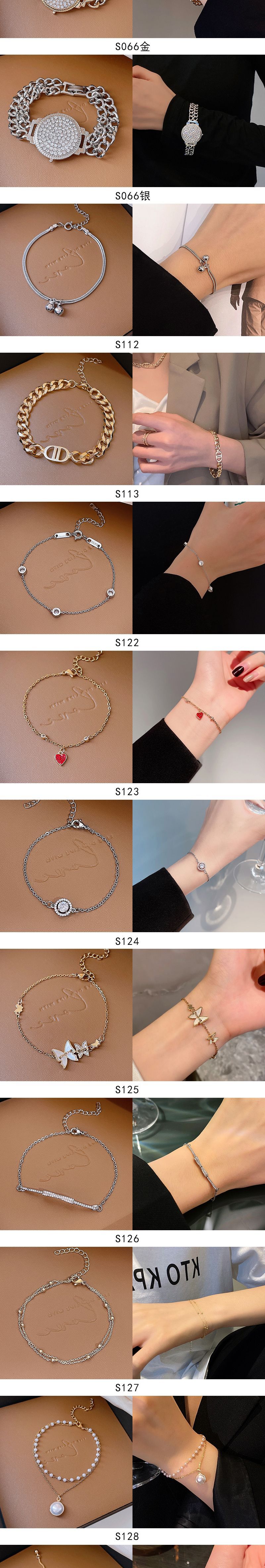 HighGrade Pearl Bracelet Female Ins Niche Design Net Red Fashion Temperament Titanium Steel Bracelet Bracelet