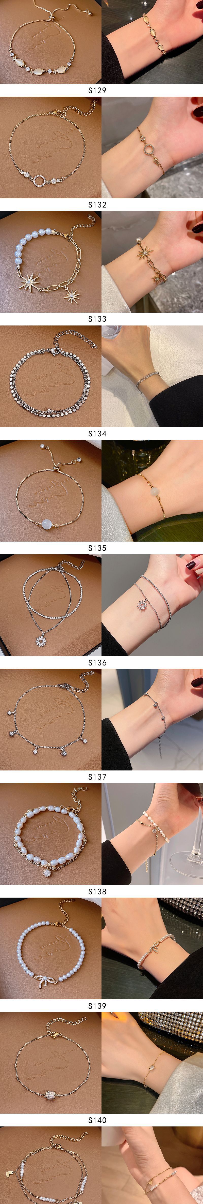 HighGrade Pearl Bracelet Female Ins Niche Design Net Red Fashion Temperament Titanium Steel Bracelet Bracelet