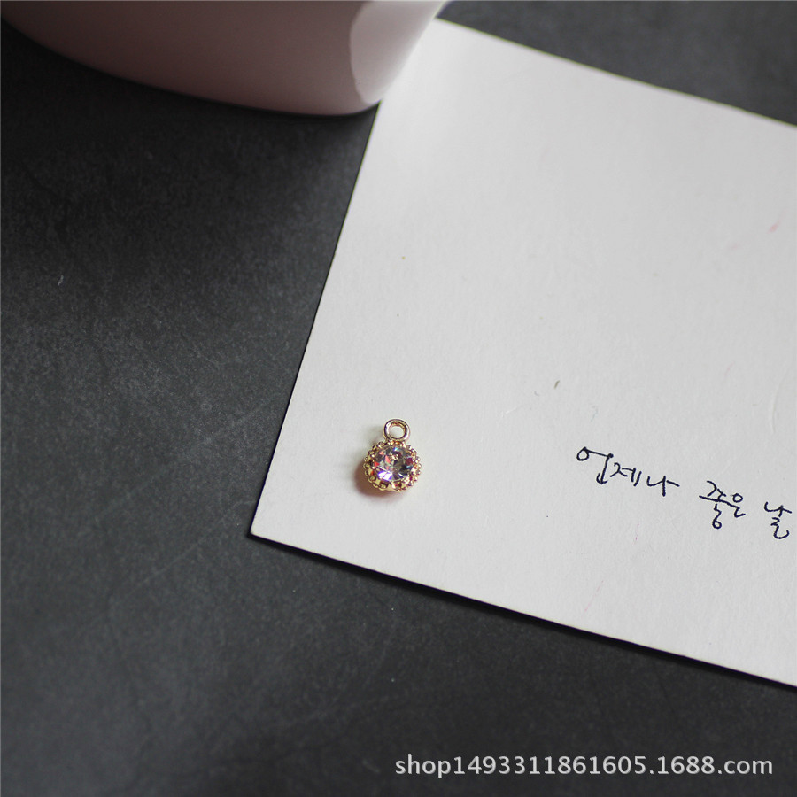 DIY Earrings Accessories Korean Alloy Simple Rhinestone Pearl Heart Shell Earring Material Bracelet Pendant