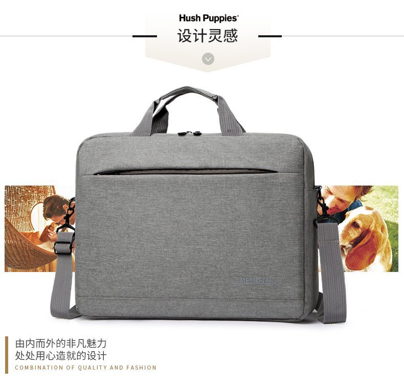 Computer Hand-Carrying Shoulder Bag Briefcase Men's and Women's Business Notebook Handbag 15.6-Inch Computer Bag