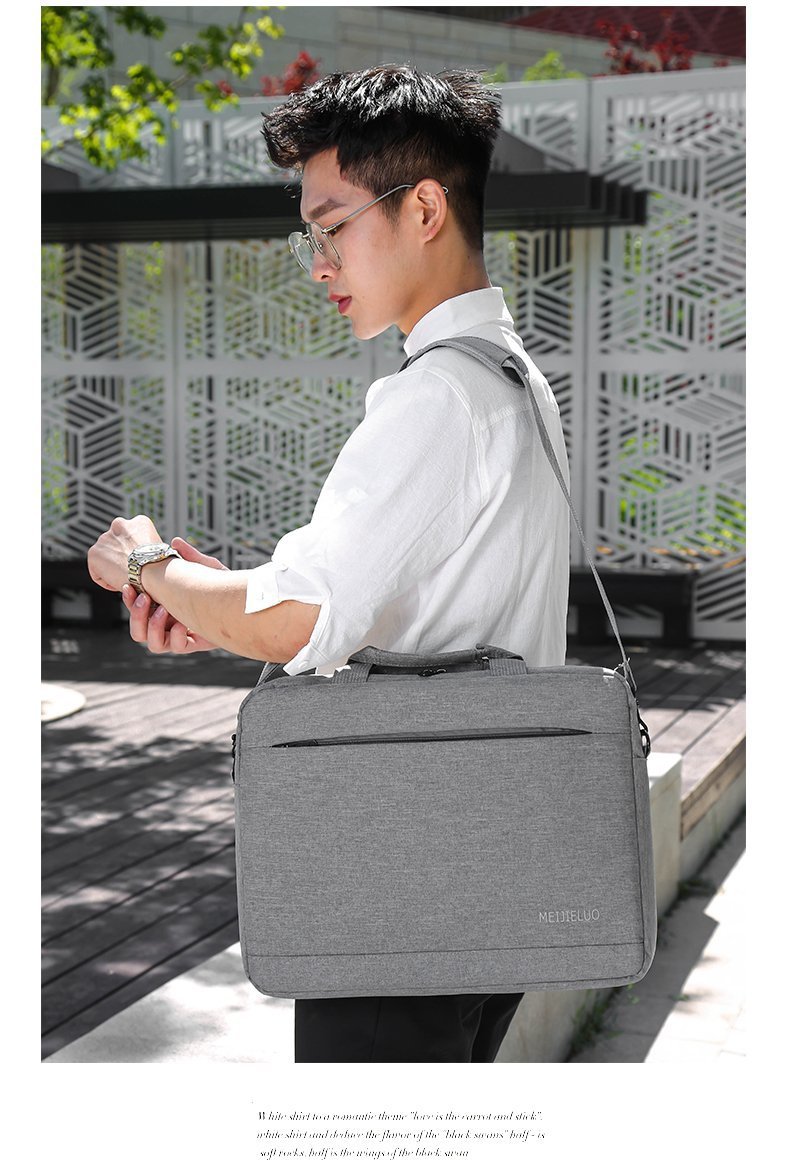Computer Hand-Carrying Shoulder Bag Briefcase Men's and Women's Business Notebook Handbag 15.6-Inch Computer Bag
