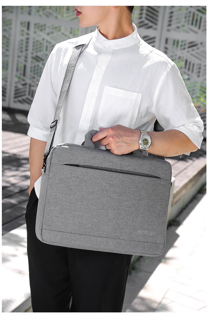 Computer Hand-Carrying Shoulder Bag Briefcase Men's and Women's Business Notebook Handbag 15.6-Inch Computer Bag