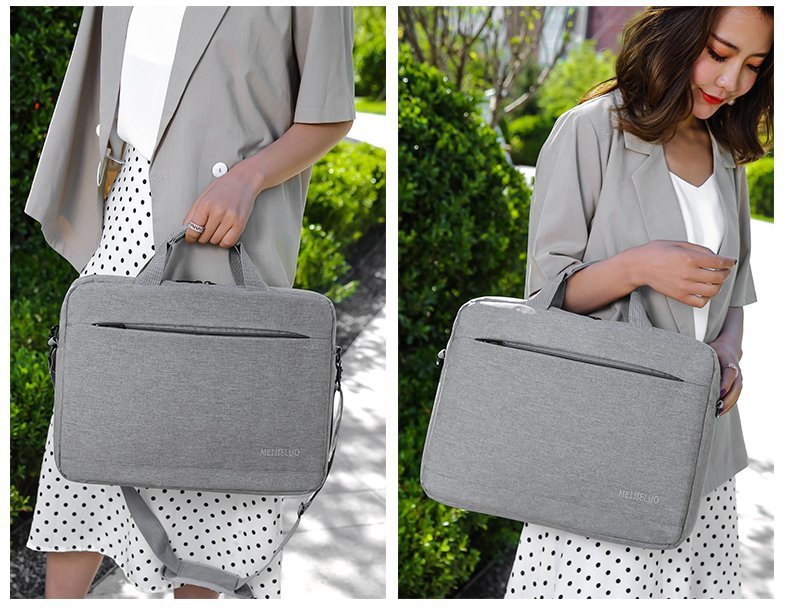 Computer Hand-Carrying Shoulder Bag Briefcase Men's and Women's Business Notebook Handbag 15.6-Inch Computer Bag