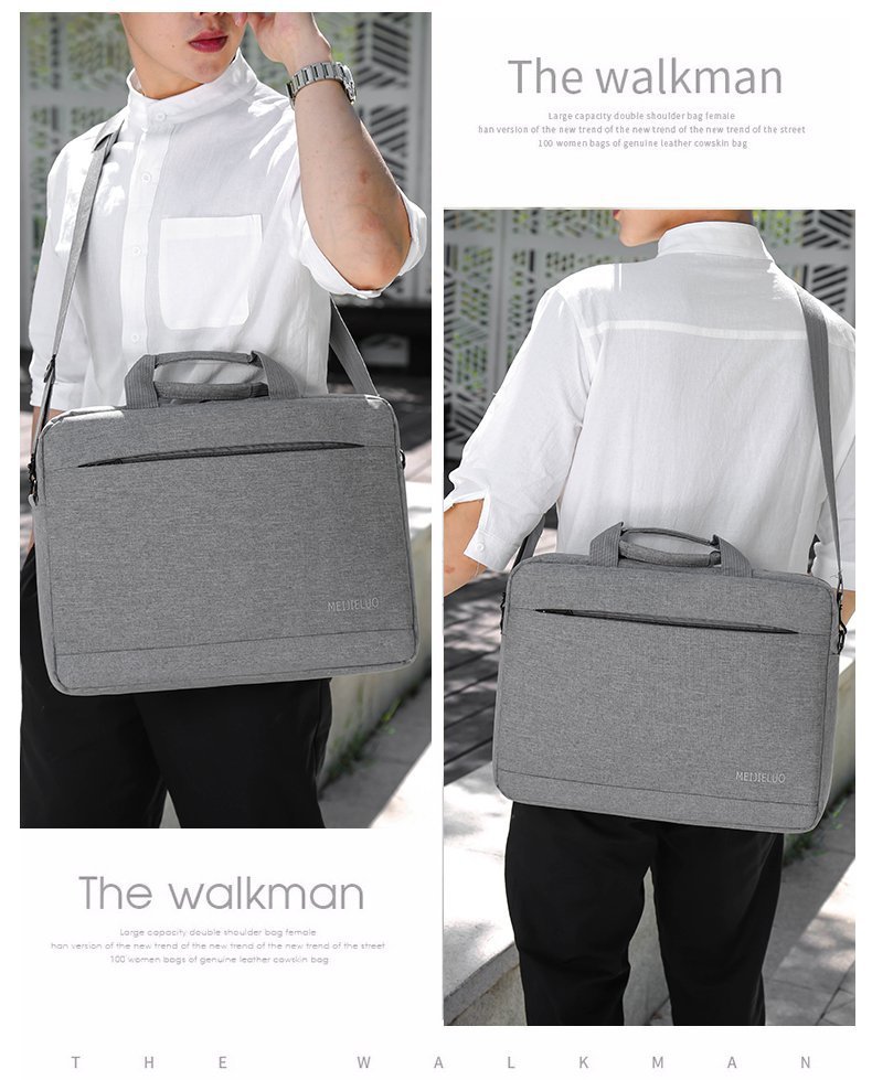 Computer Hand-Carrying Shoulder Bag Briefcase Men's and Women's Business Notebook Handbag 15.6-Inch Computer Bag