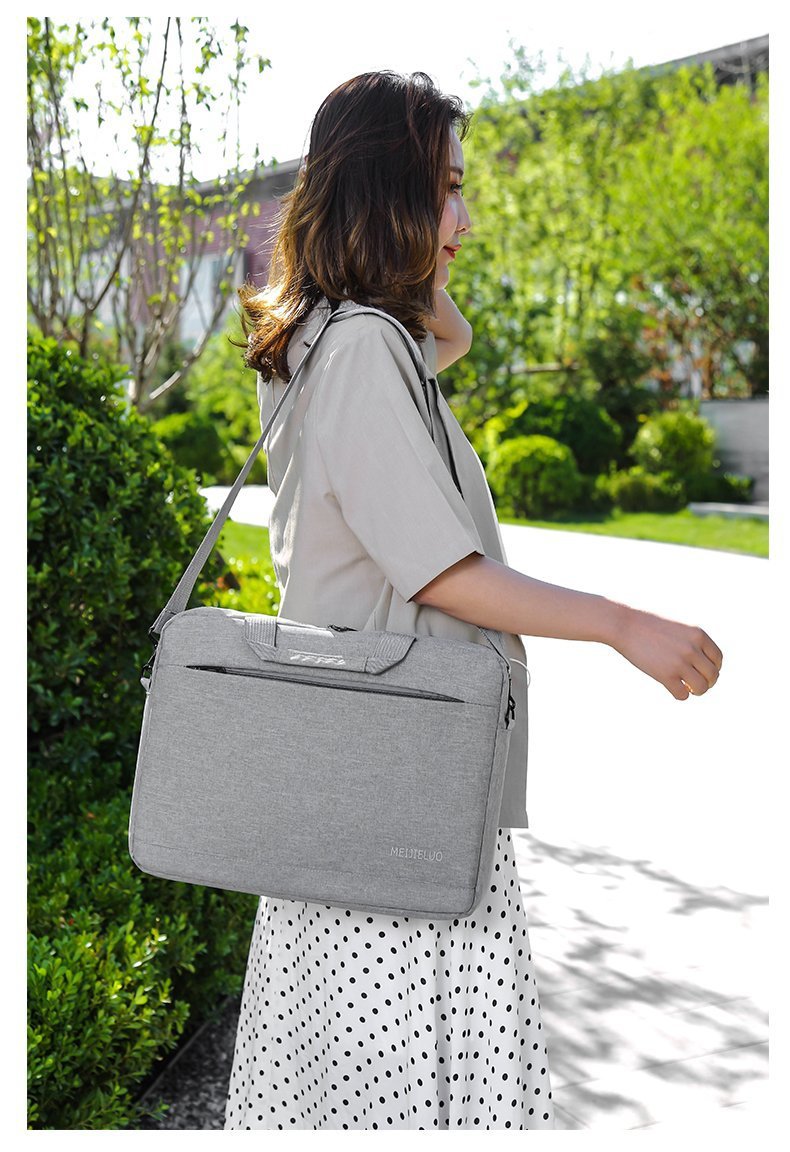 Computer Hand-Carrying Shoulder Bag Briefcase Men's and Women's Business Notebook Handbag 15.6-Inch Computer Bag