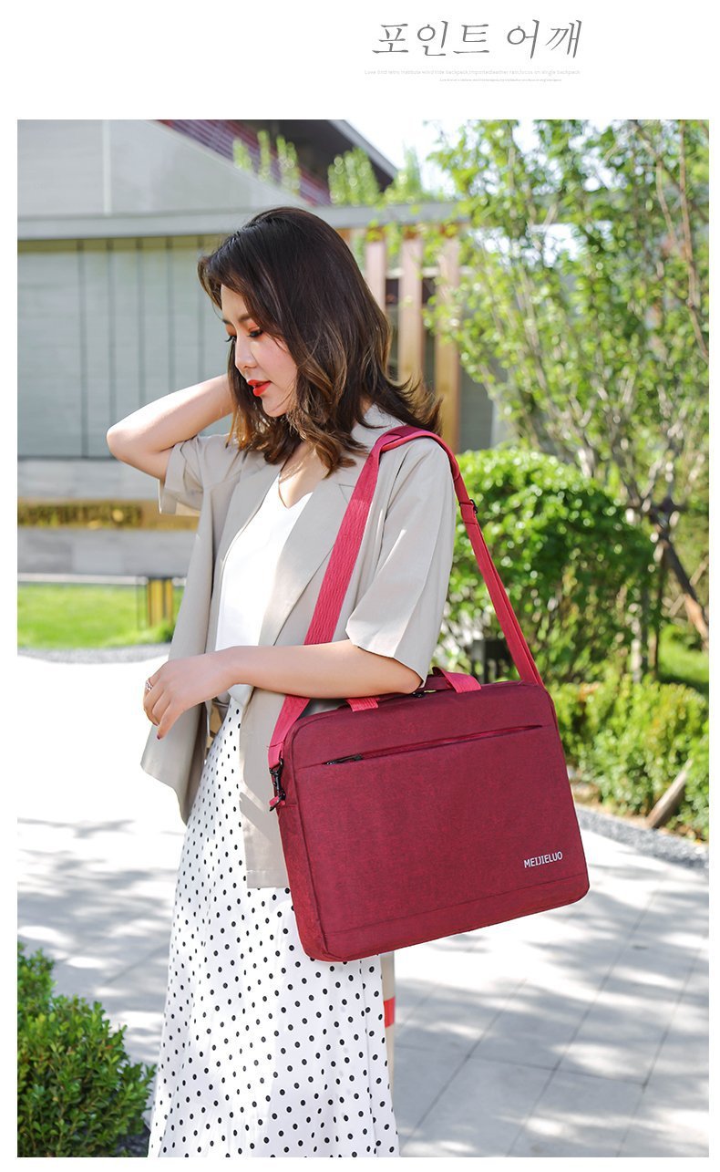 Computer Hand-Carrying Shoulder Bag Briefcase Men's and Women's Business Notebook Handbag 15.6-Inch Computer Bag