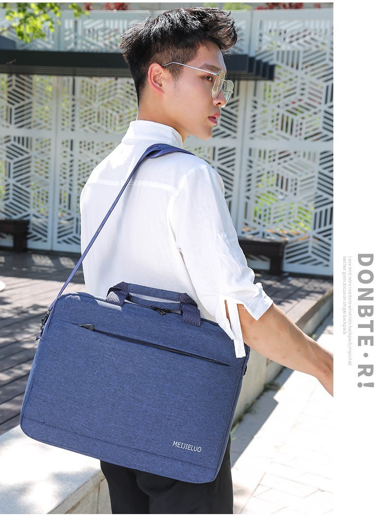 Computer Hand-Carrying Shoulder Bag Briefcase Men's and Women's Business Notebook Handbag 15.6-Inch Computer Bag